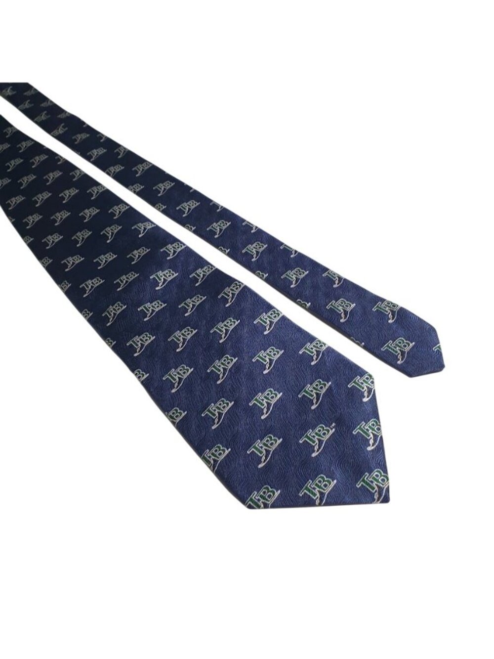 Tampa Bay Rays MLB Mens Neck Tie Blue Logo Pattern RM Sport Polyester Baseball